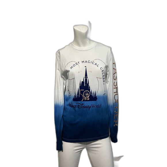 Walt Disney World 50th Anniversary Passholder Women's Long Sleeve T-shirt Small - Picture 2 of 11
